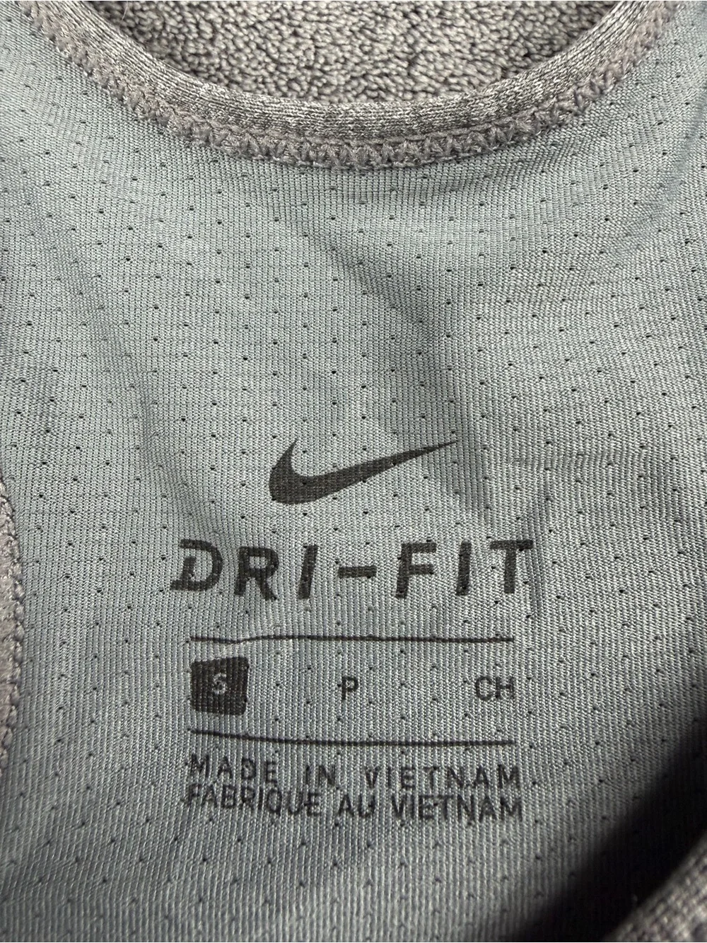 Nike Gray Racerback Tank with Pink Logo size S
